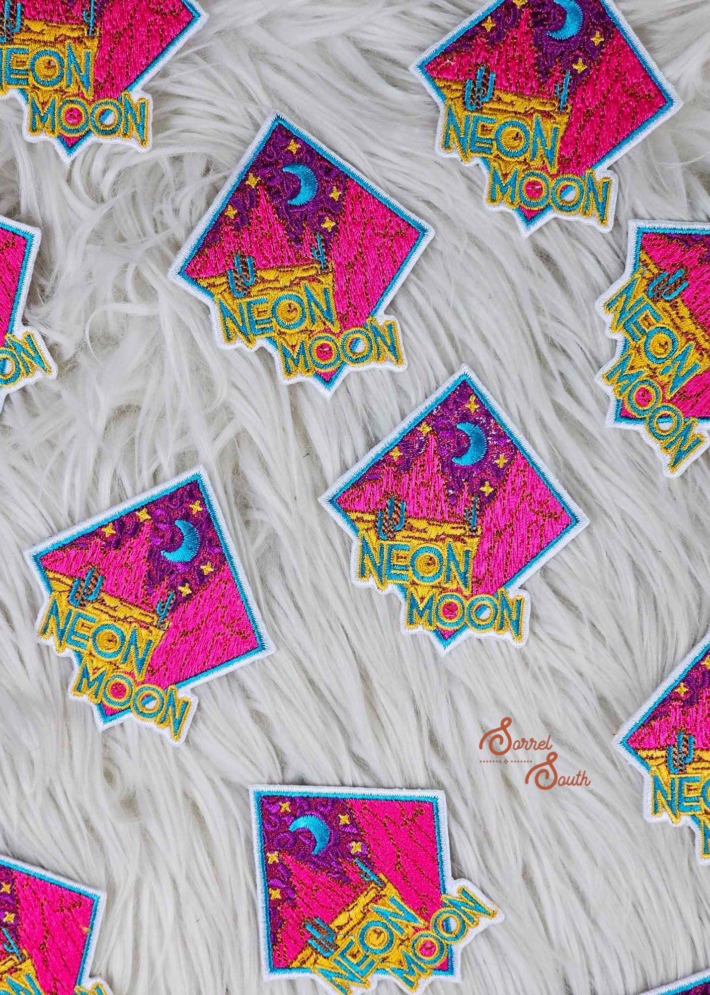 Neon Moon Patch, wholesale iron on patch, western patches