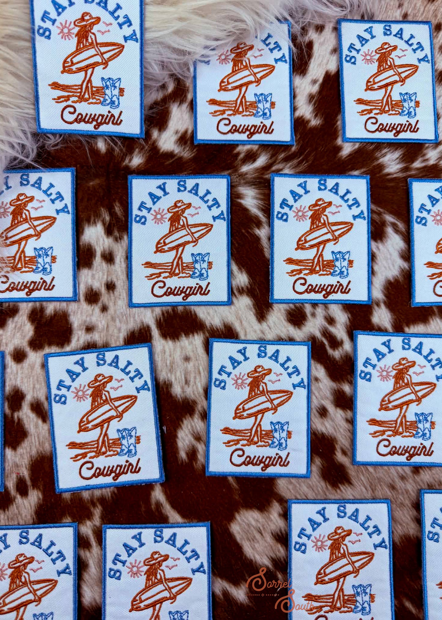 Stay Salty Cowgirl Patch adhesive patch Sorrel South