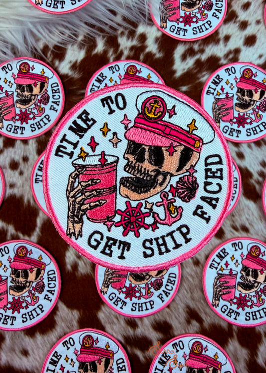 Time To Get Ship Faced Patch adhesive patch Sorrel South