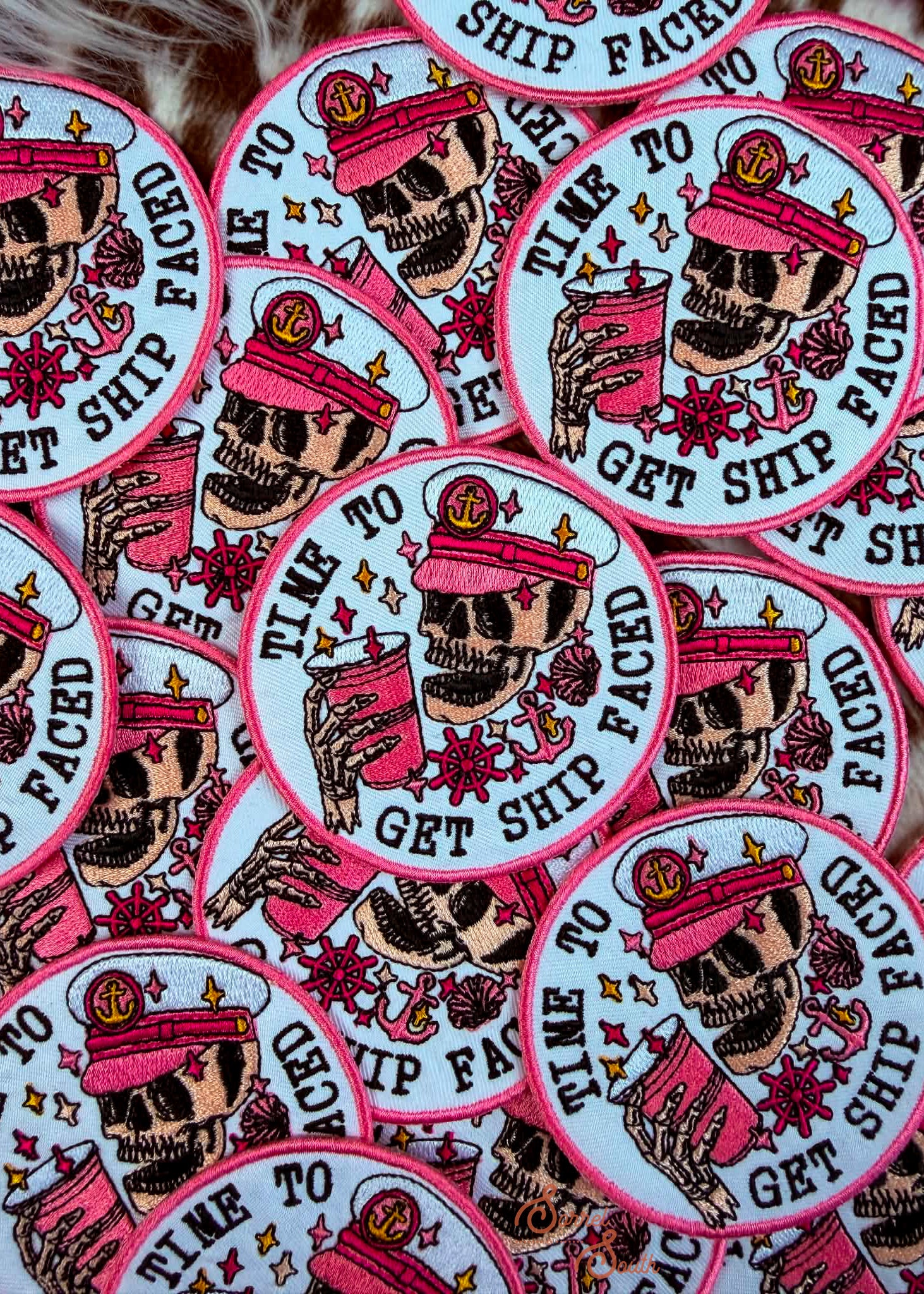 Time To Get Ship Faced Patch adhesive patch Sorrel South