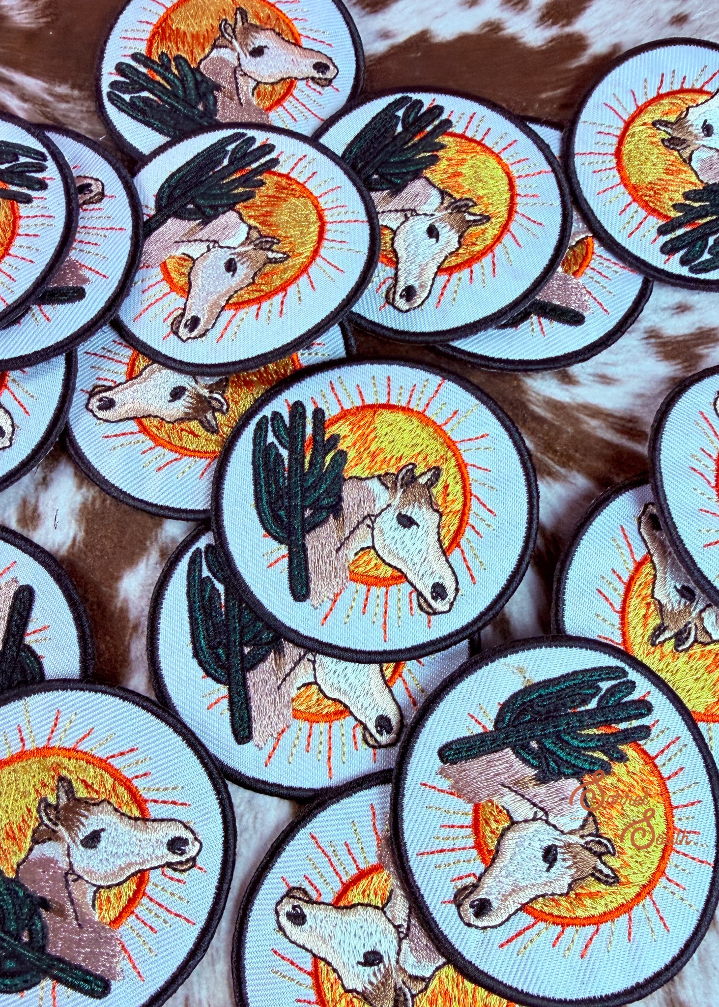 Circle Horse Sun Adhesive Patch adhesive patch Sorrel South