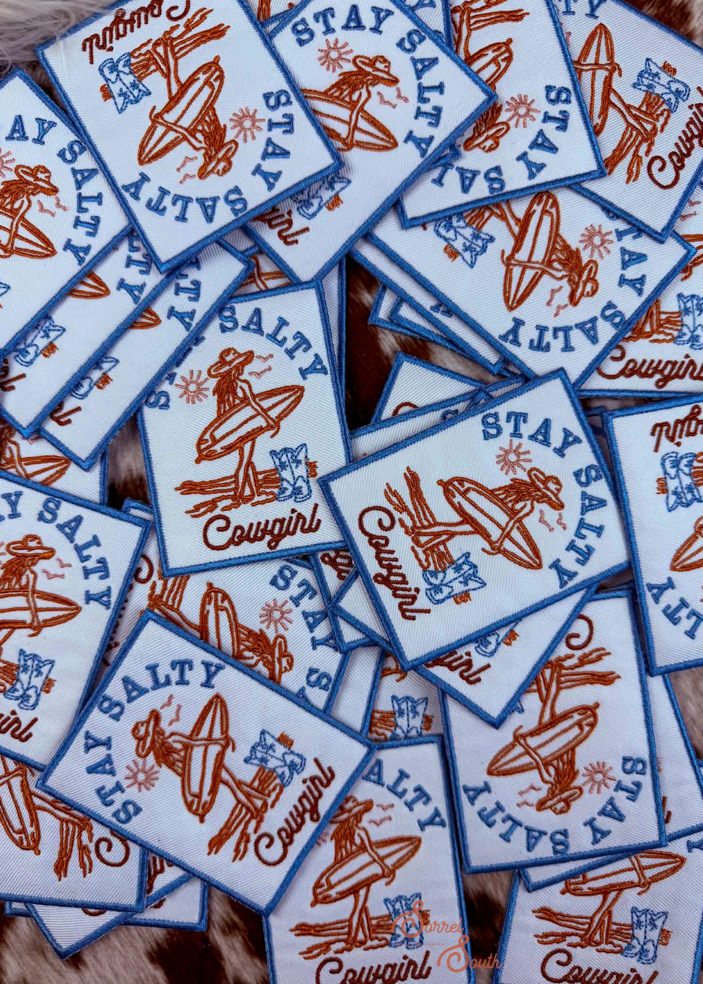 Stay Salty Cowgirl Patch adhesive patch Sorrel South