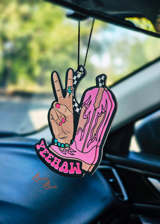 peaceout yeehaw car air freshener, wholesale