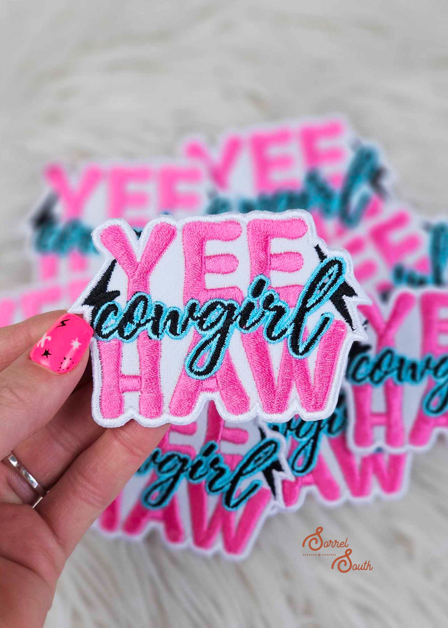 Pink YeeHaw Cowgirl Patch