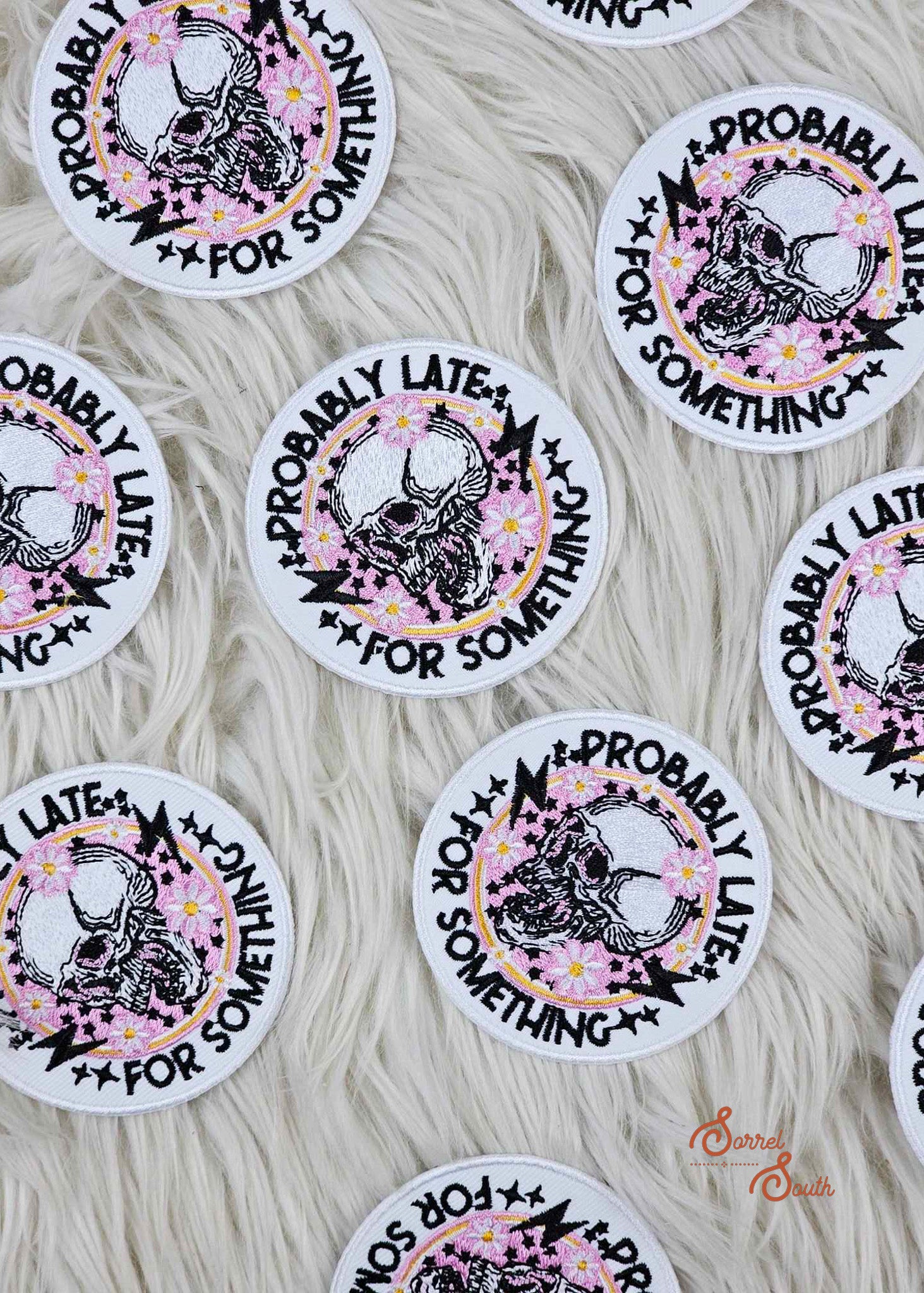 Probably Late For Something Patch, wholesale iron on patch