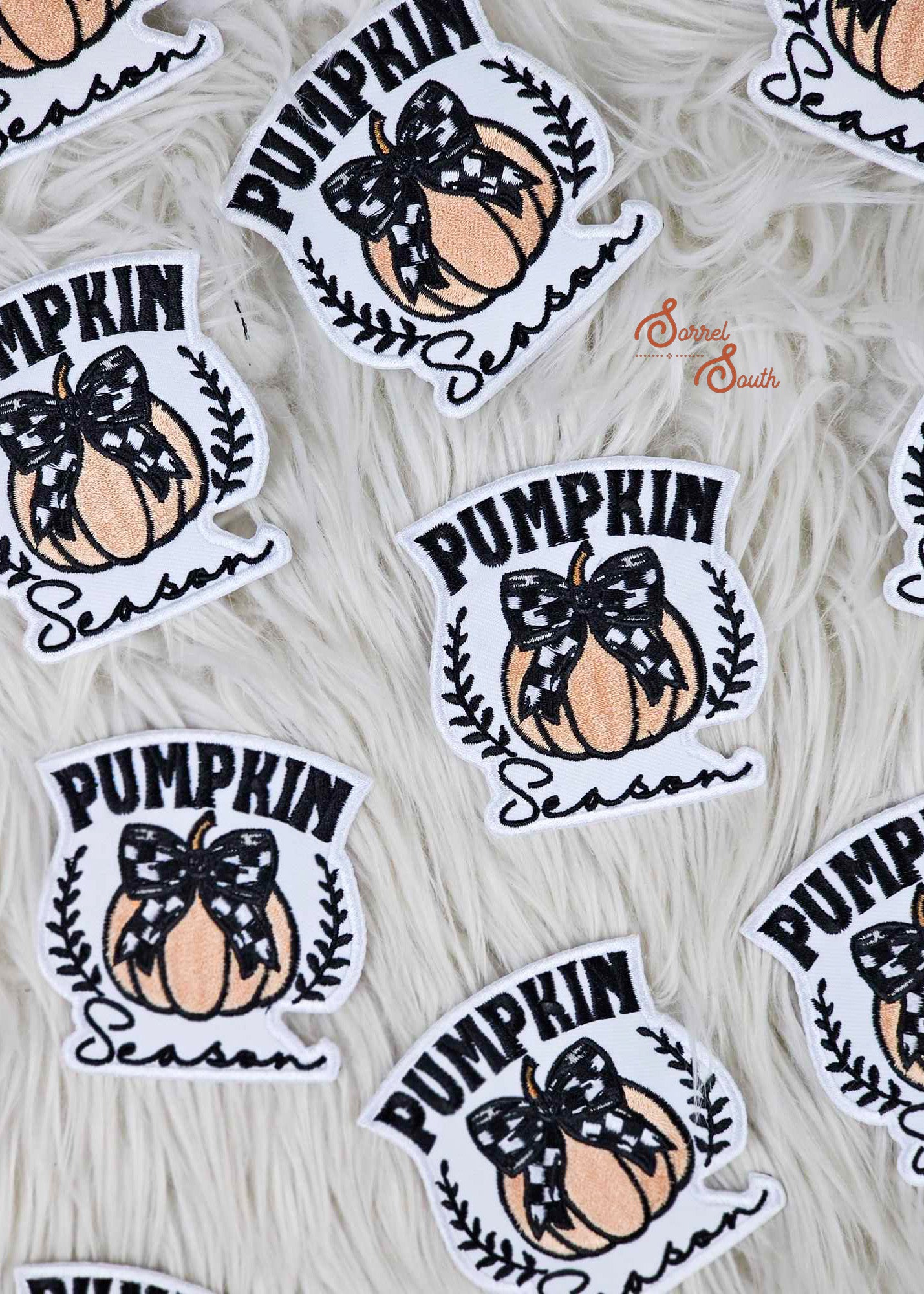 pumpkin season patch, iron on patches