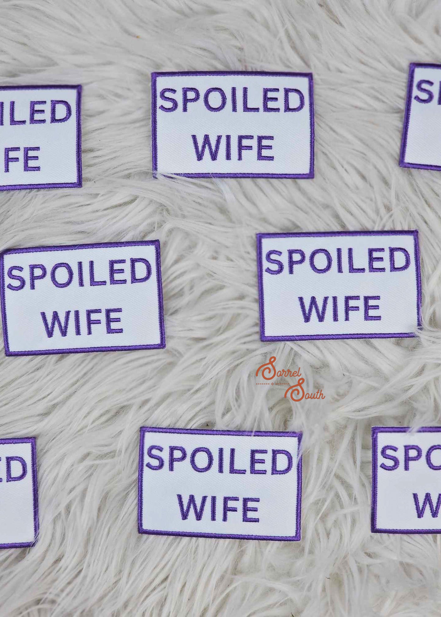 Purple Spoiled Wife Patch, wholesale iron on patches