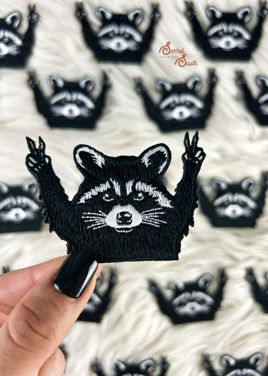 Peace Out Raccoon Patch adhesive patch Sorrel South