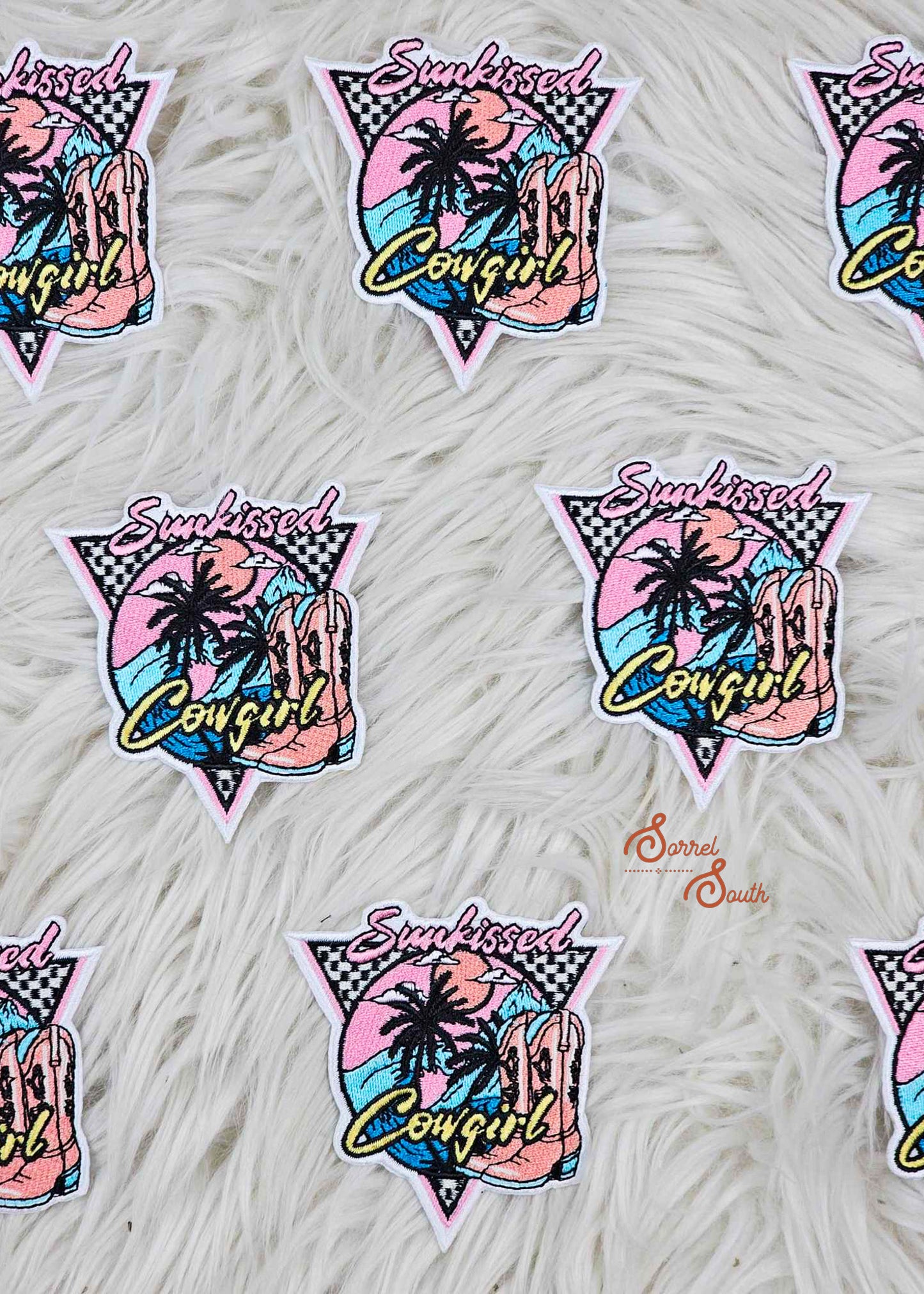 Retro Sunkissed Cowgirl Patch