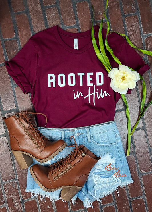 Rooted In Him Transfer screenprint transfer Sorrel South