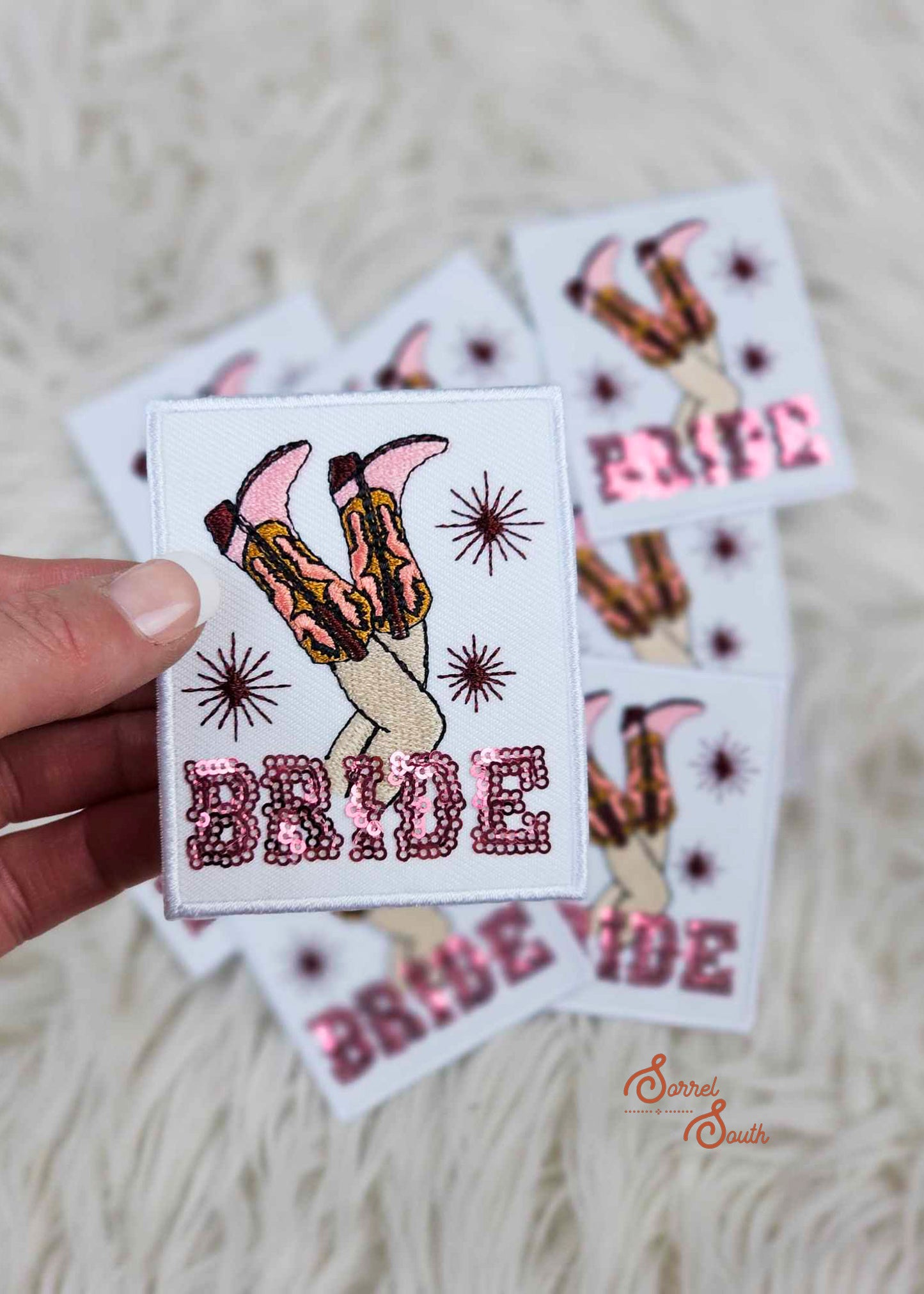 Sequin Bride Patch, wholesale iron on patches