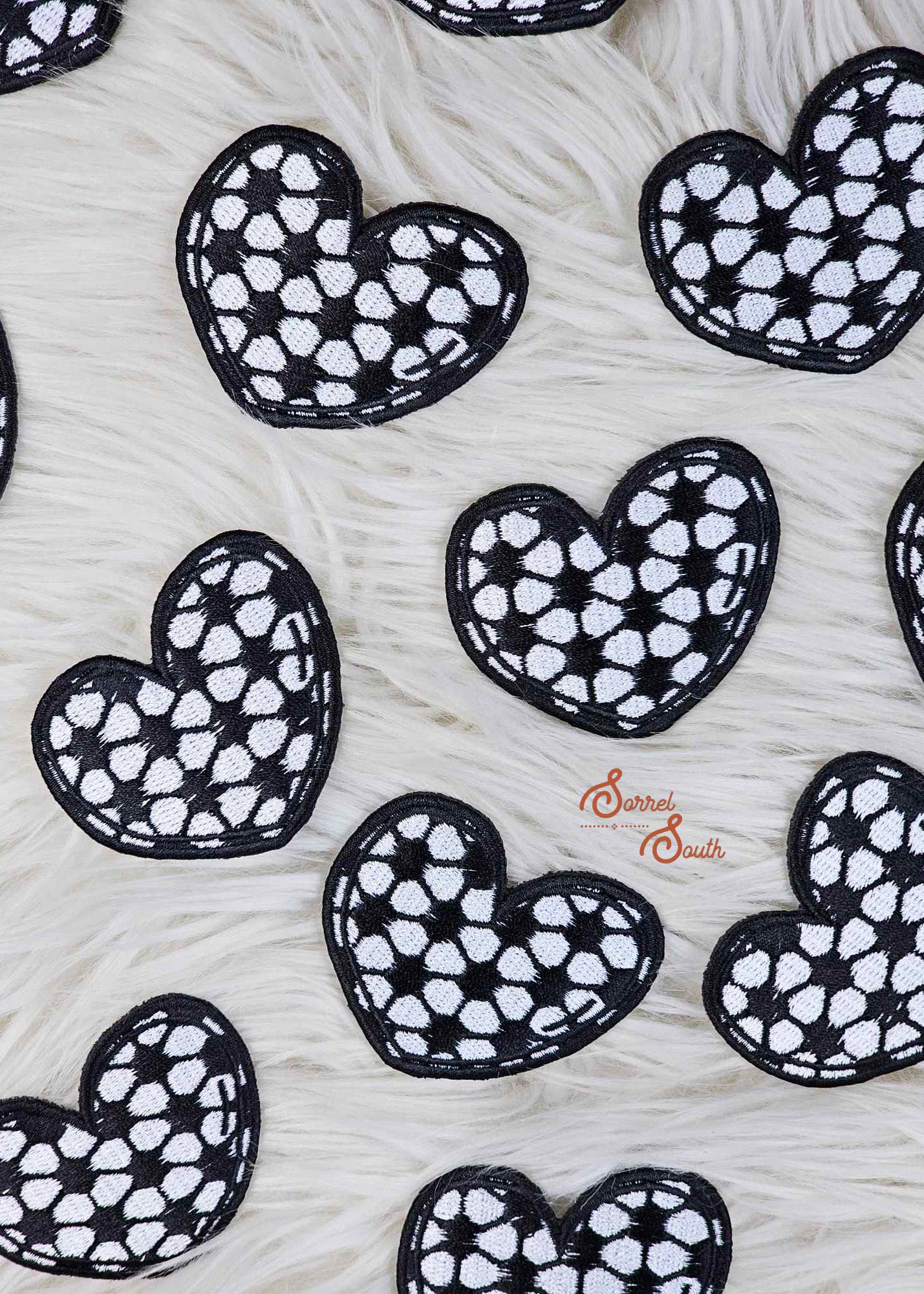 Soccer Heart Patch wholesale iron on patch