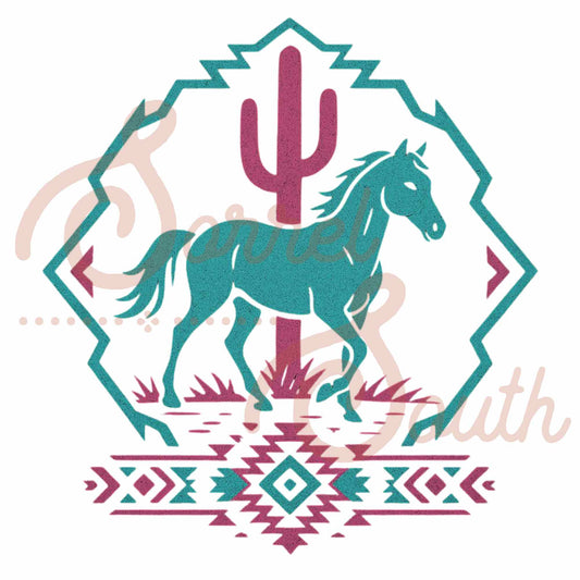 Cactus Western Horse PNG PNG Western Design Sorrel South