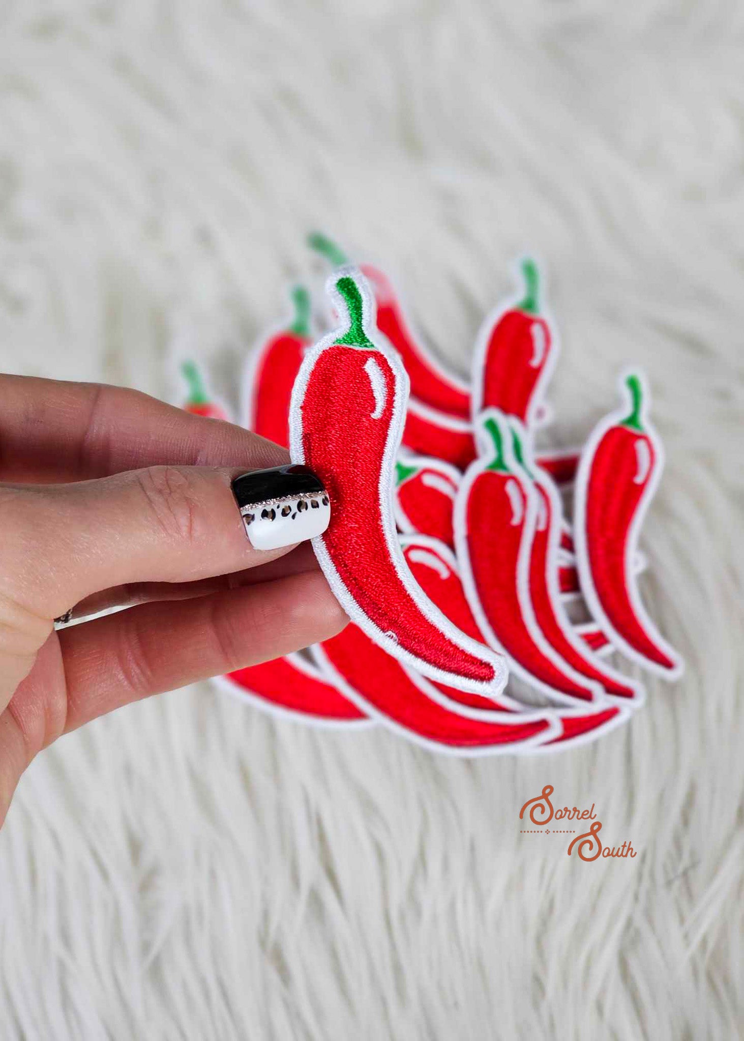 Spicy Red Chile Pepper Patch, wholesale iron on patch