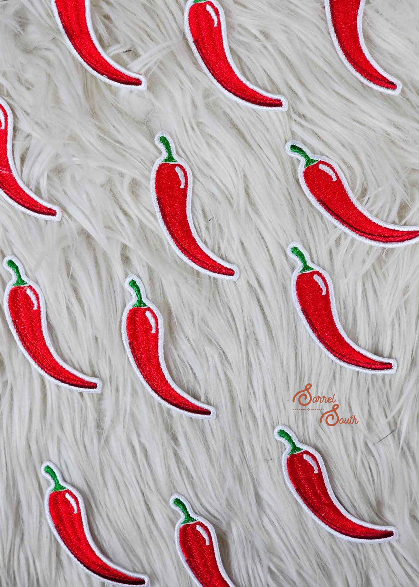 Spicy Red Chile Pepper Patch, wholesale iron on patch