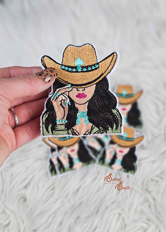 Take Care Cowgirl Patch, wholesale iron on patch