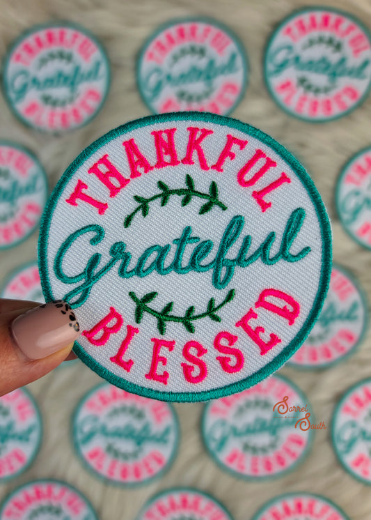 Thankful, Grateful Blessed Patch adhesive patch Sorrel South