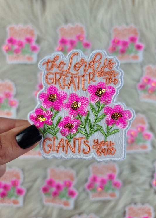 The Lord is Greater Than the Giants Patch adhesive patch Sorrel South