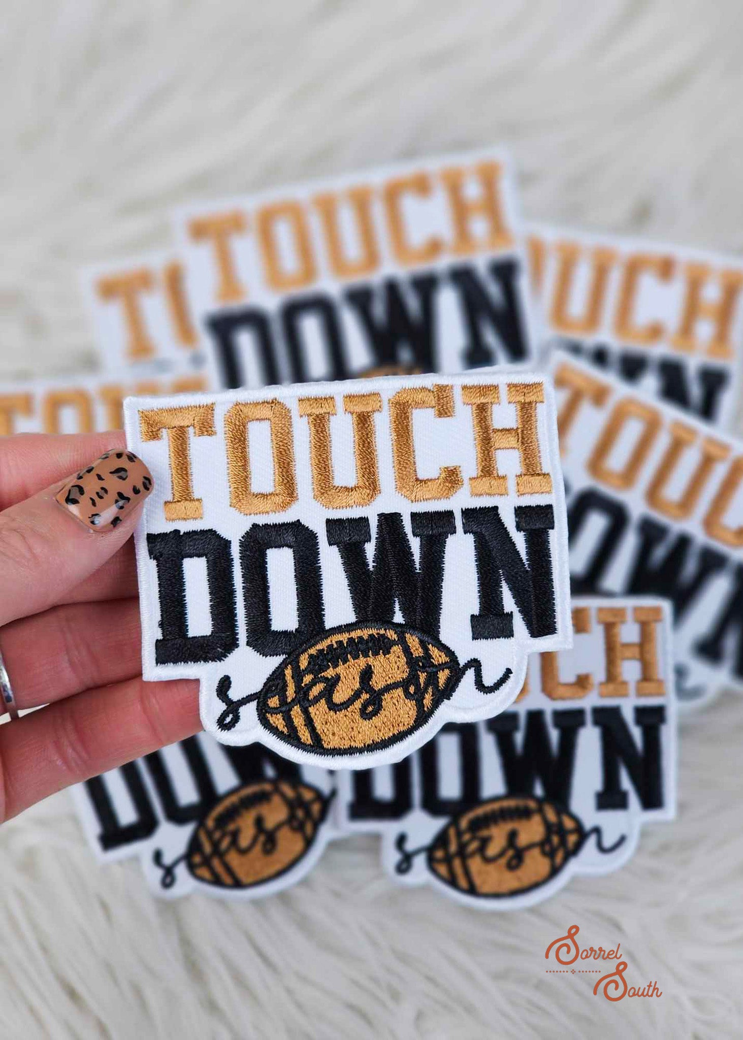 Touch Down Season Patch, wholesale iron on