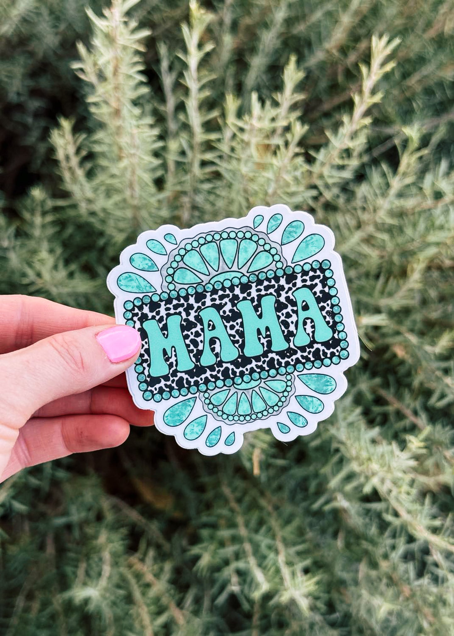 Turquoise Mama Sticker - Pack of 5