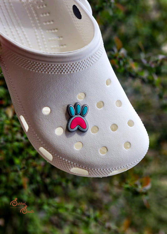 Two Tone Heart Shoe Charm