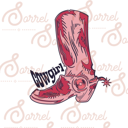 Edgy Cowgirl Boot PNG Design PNG Western Design Sorrel South