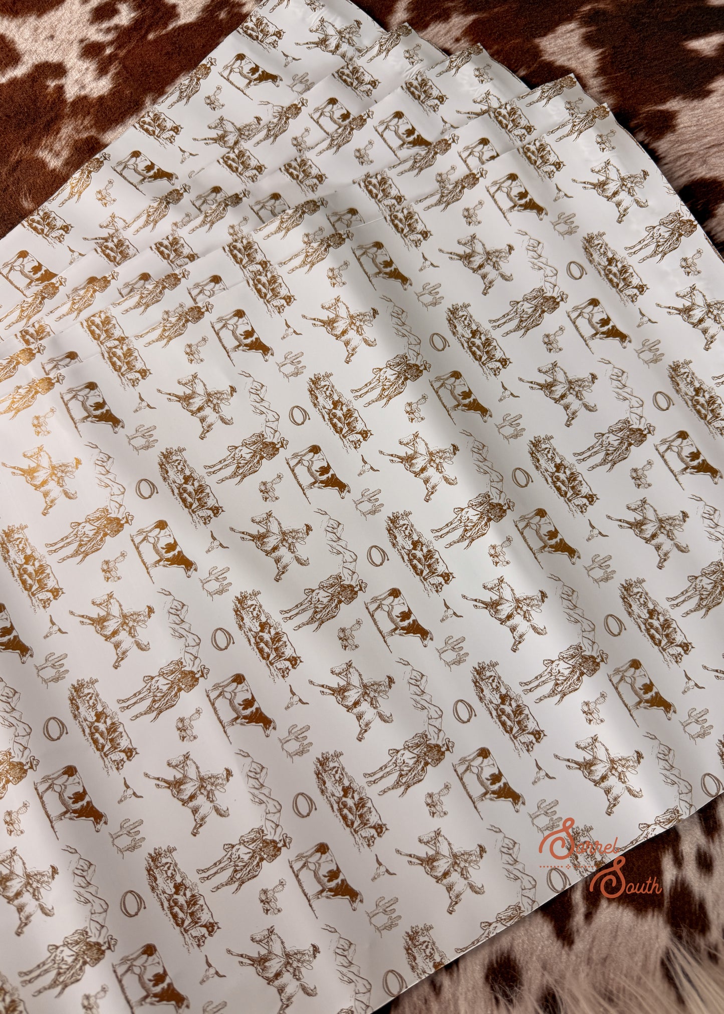 10" x 13" Vintage Western Poly Mailers