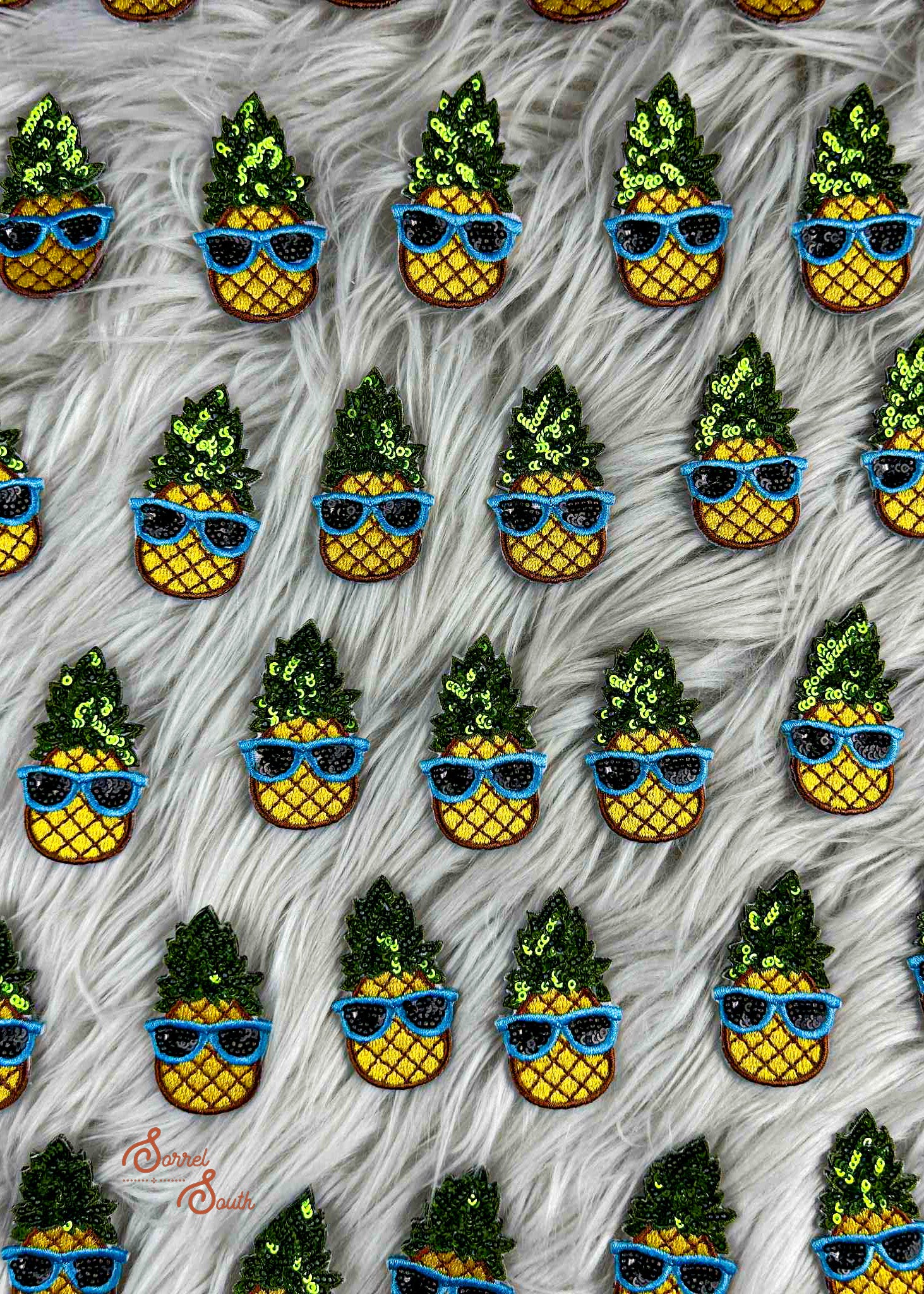 Sequin Pineapple Patch adhesive patch Sorrel South