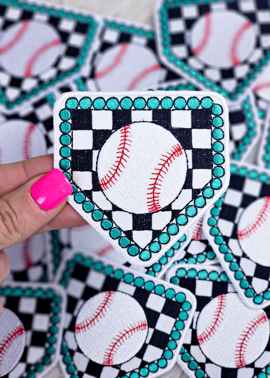 Baseball Checkered Base Patch