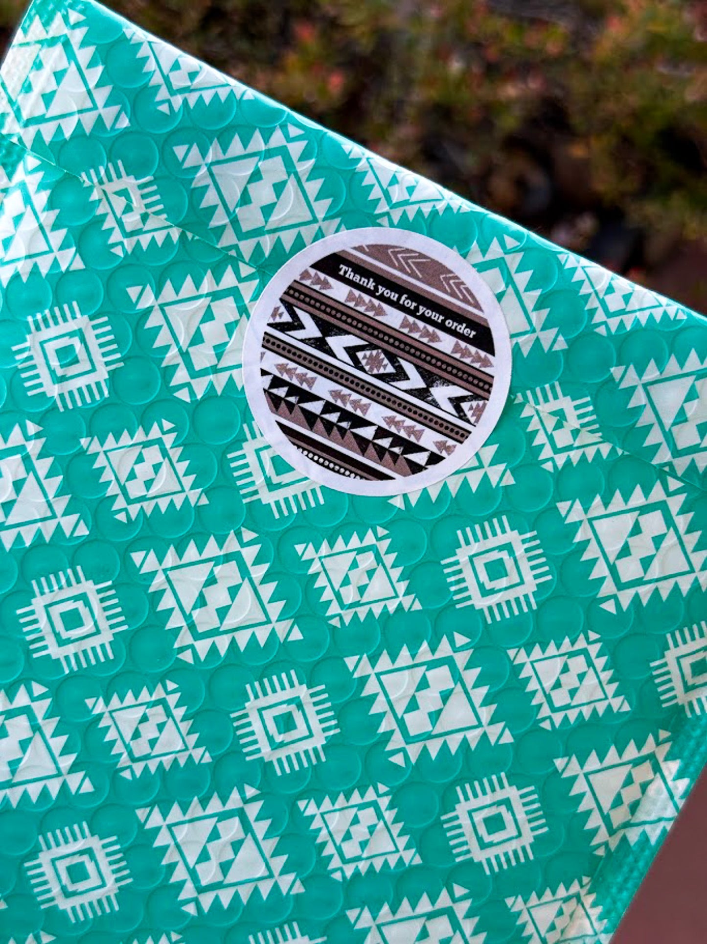 Black & Tan Aztec 2" Sealing Sticker