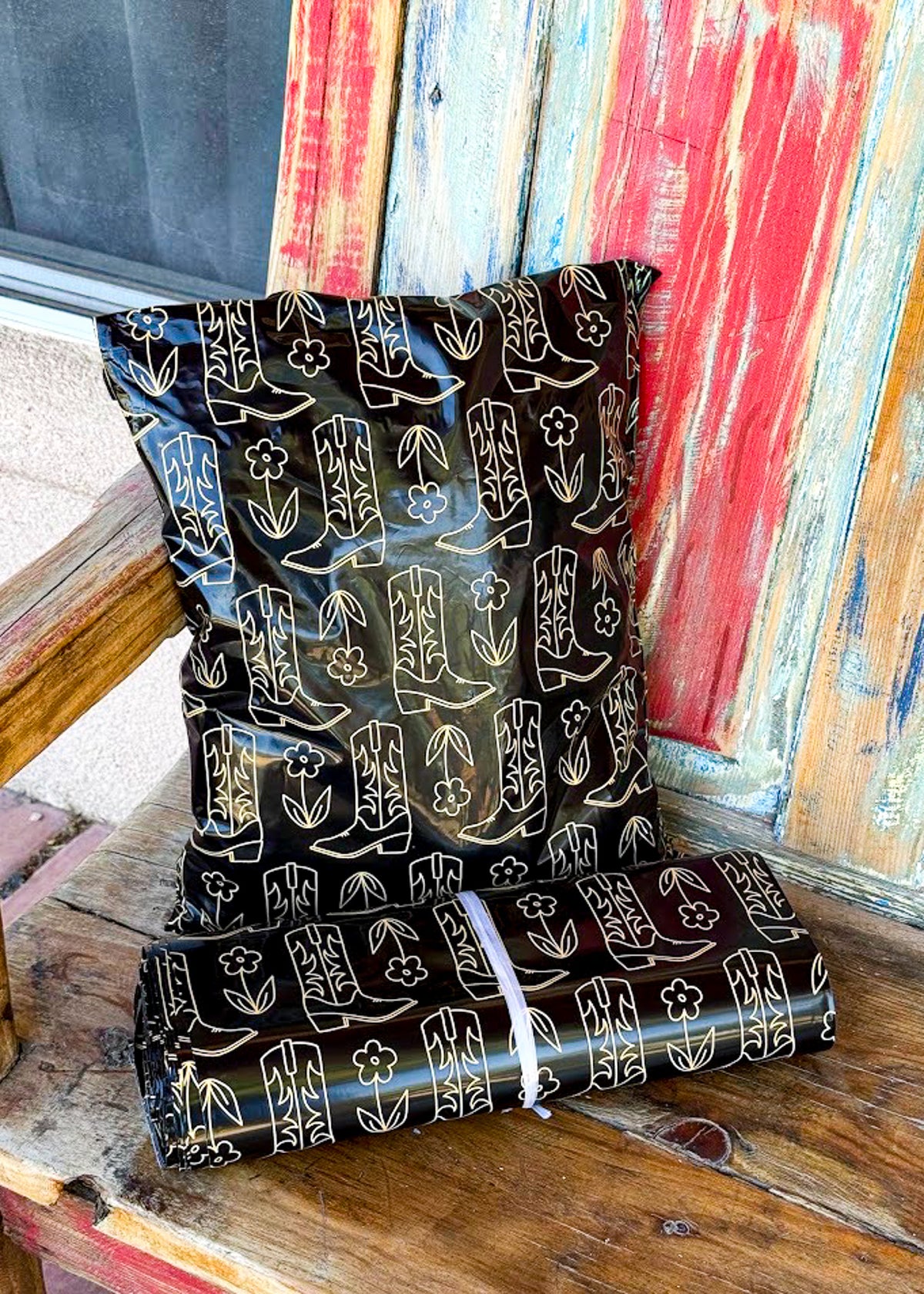 14.5" x 19" Black Floral Boot Poly Mailers 14.5" x 19" Poly Mailer Sorrel South