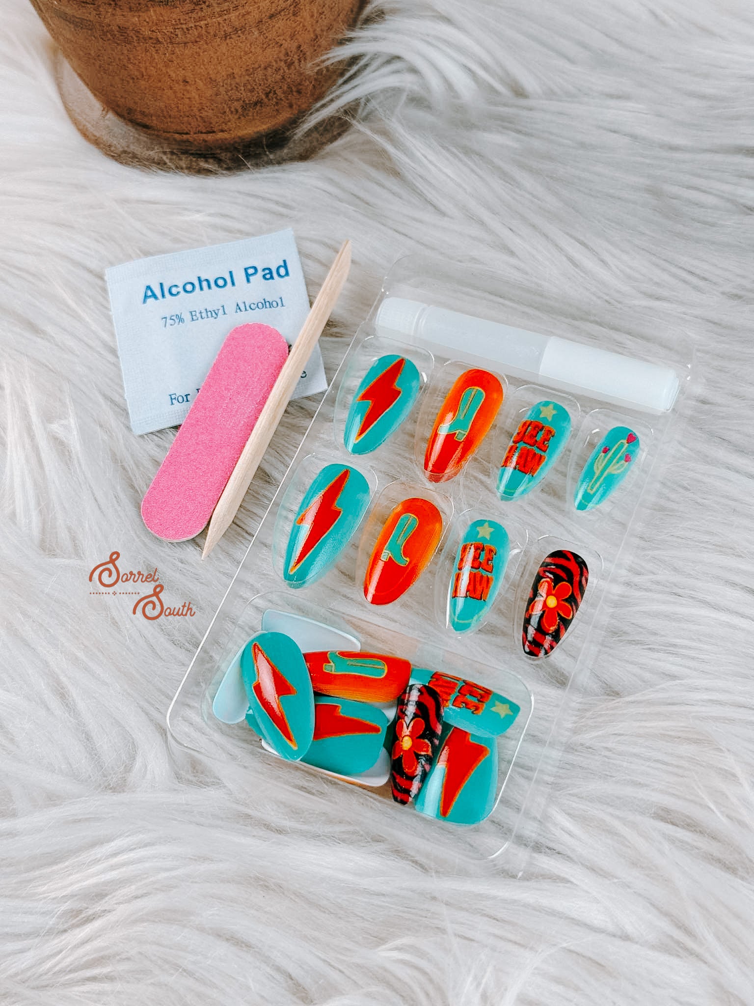 Southwest Glo Glue/Press On Nails (5 Sets) press on nails Sorrel South