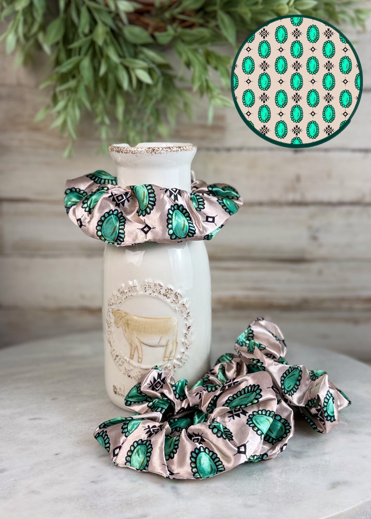Concho Stone Silky Scrunchie Scrunchie Sorrel South
