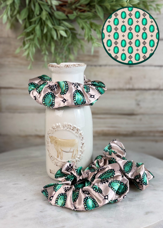 Concho Stone Silky Scrunchie Scrunchie Sorrel South