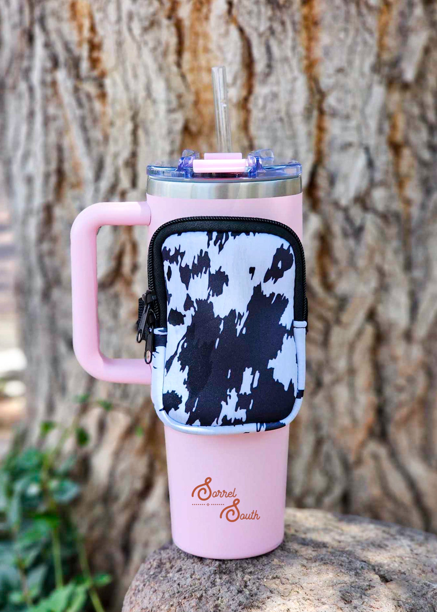 cowprint tumbler pouch, western tumbler bags, wholesale