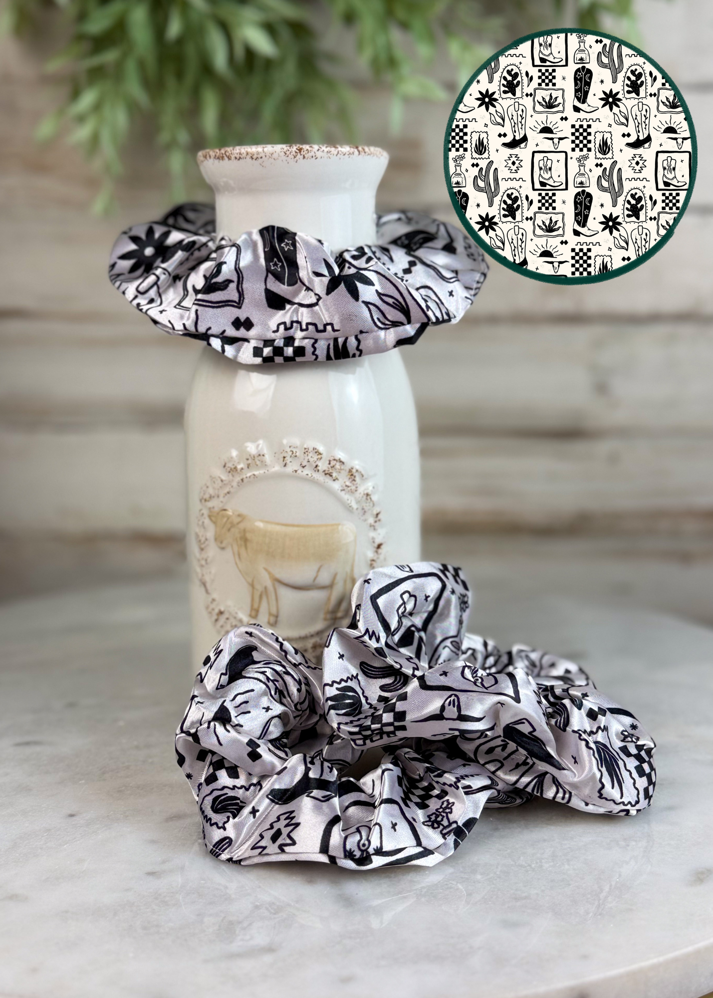 Desert Doodle Silky Scrunchie Scrunchie Sorrel South