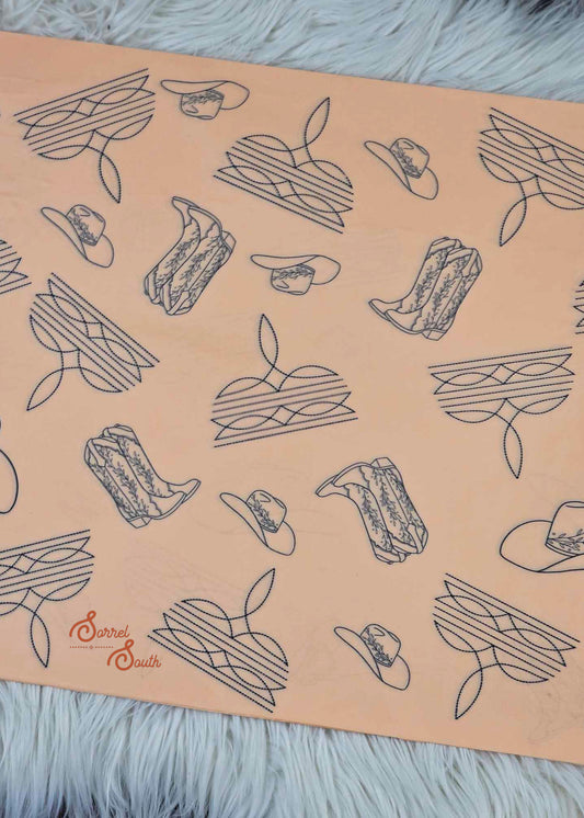 BOOT STITCH WESTERN TISSUE PAPER, WHOLESALE WESTERN SHIPPING SUPPLIES