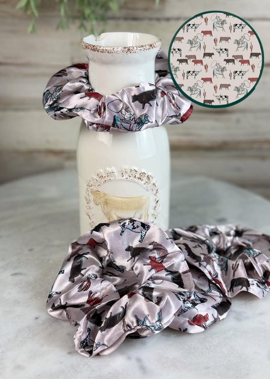 Ranch Cattle Silky Scrunchie Scrunchie Sorrel South