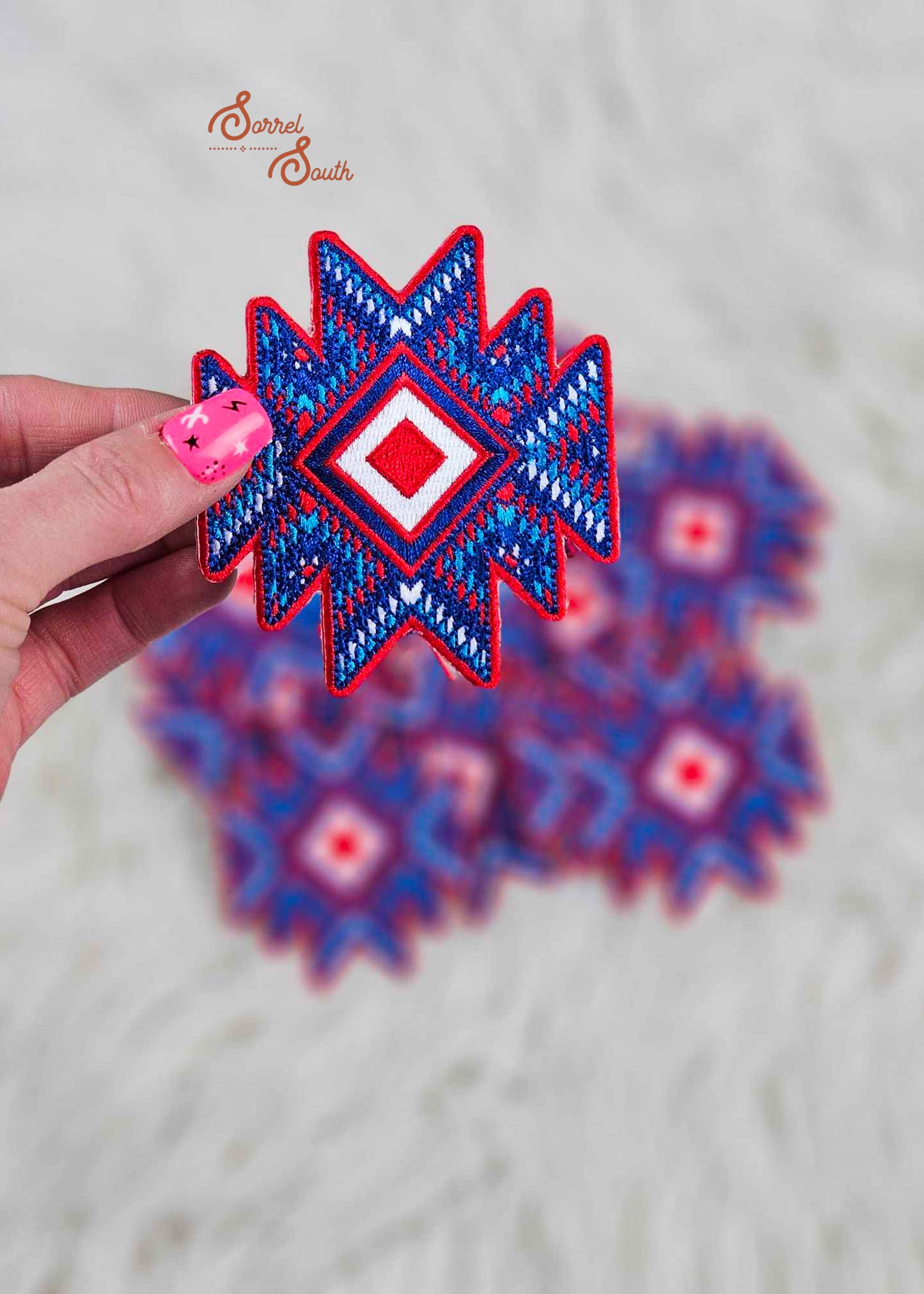 *RETIRED* Red, White & Blue Aztec Patch