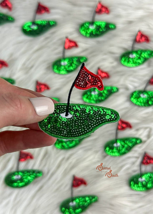 Sequin Golf Green Patch adhesive patch Sorrel South