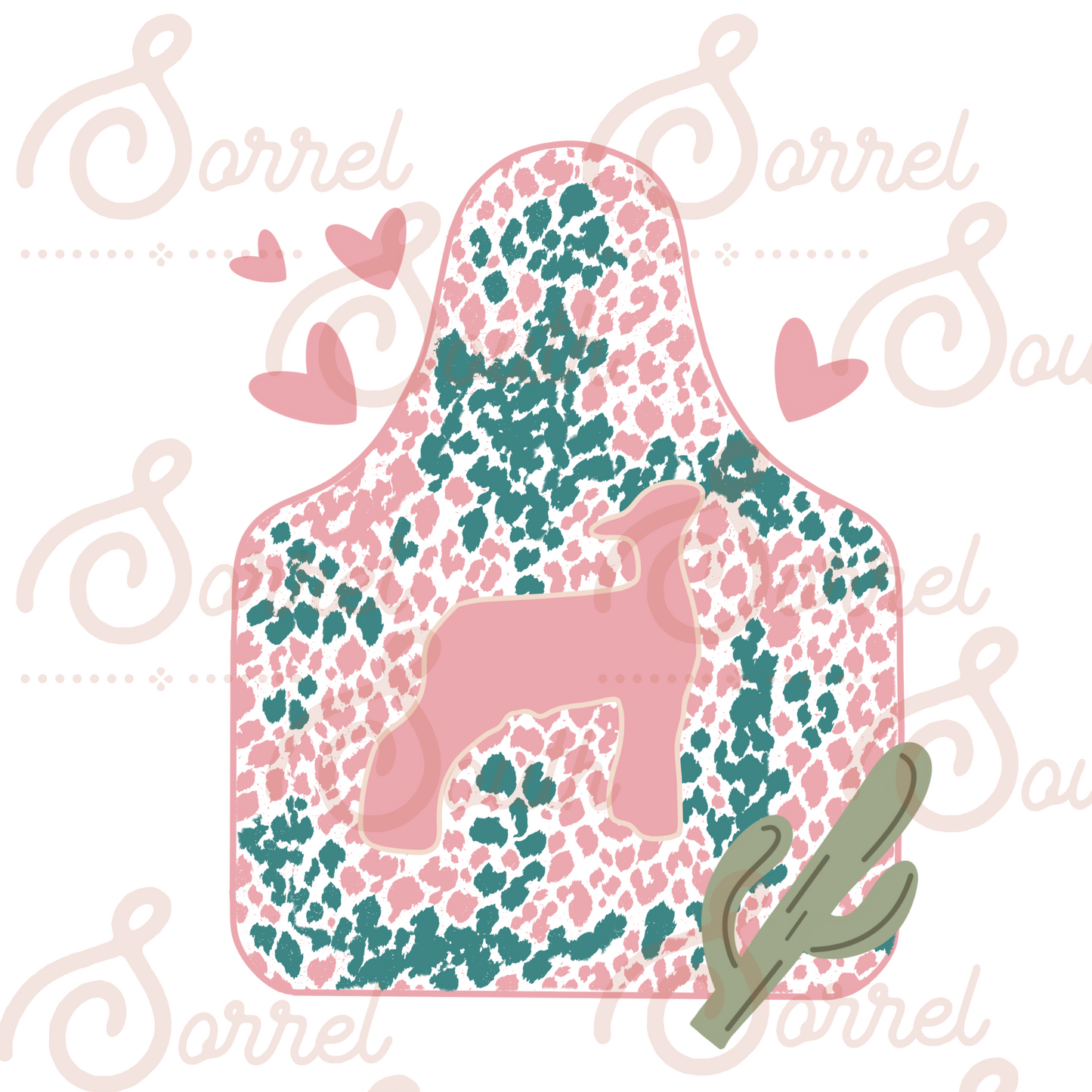 Sweetheart Ear Tag Show Lamb PNG Design PNG Western Design Sorrel South