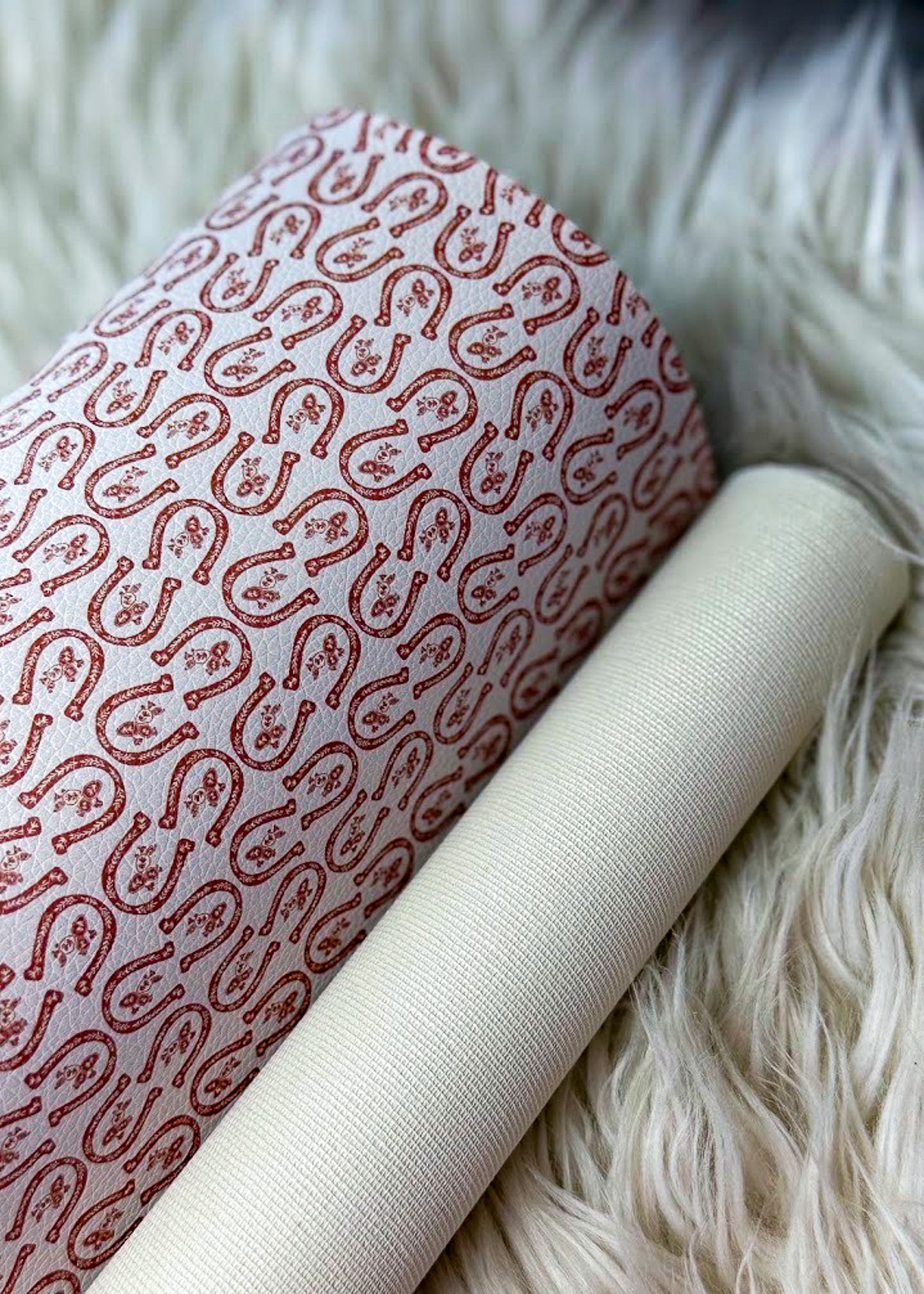 Terracotta Horseshoes Faux Leather