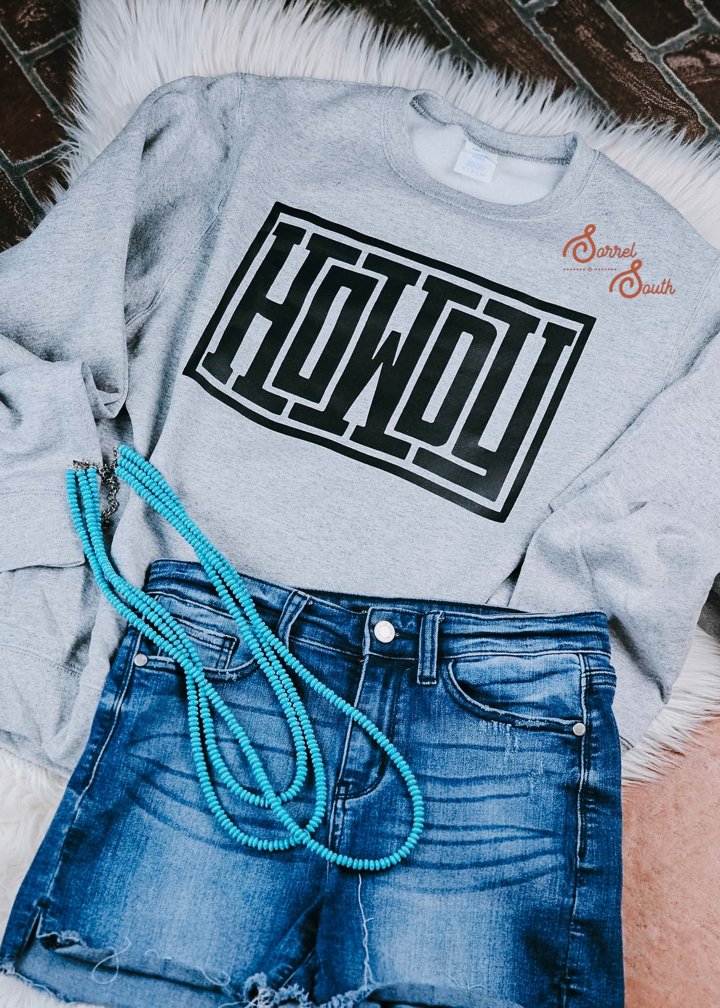 Heather Gray HOWDY Fleece Pullover