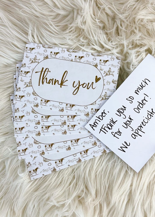 Vintage Western Thank You Card 4" x 6" 4" x 6" Postcard Sorrel South